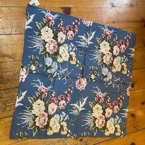 Echo Floral Scarf in Blue and Cream